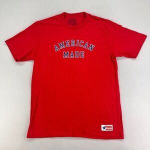 American Giant‎ T-Shirt Men's L Red Short Sleeve Cotton American Made USA